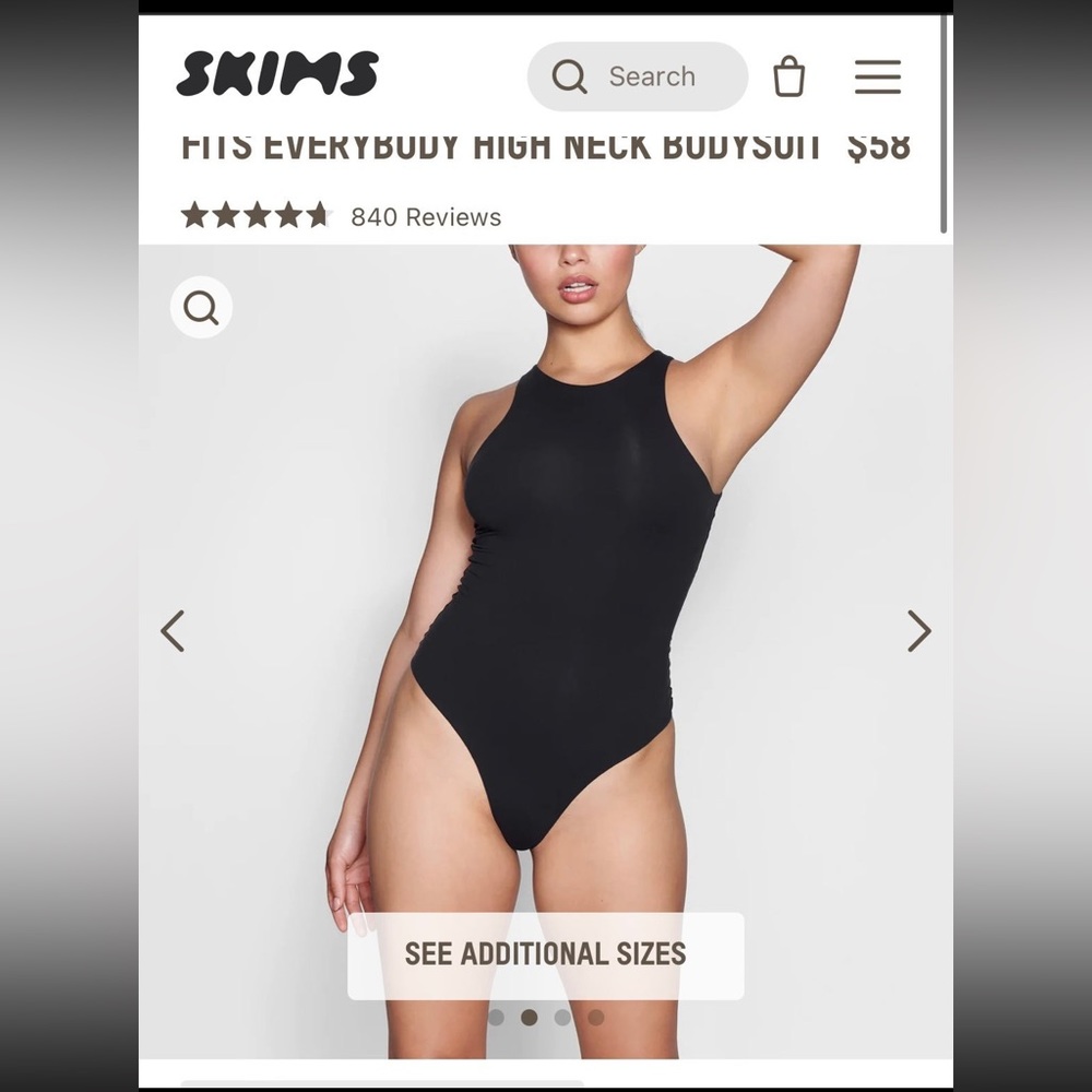 Skims black body suit